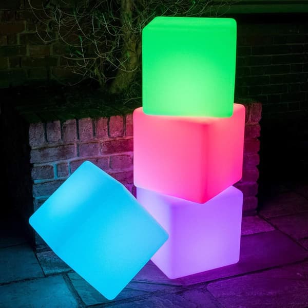 4 tommer natlampe genopladelig 16 farver LED-kubelys stemningsbelysning
