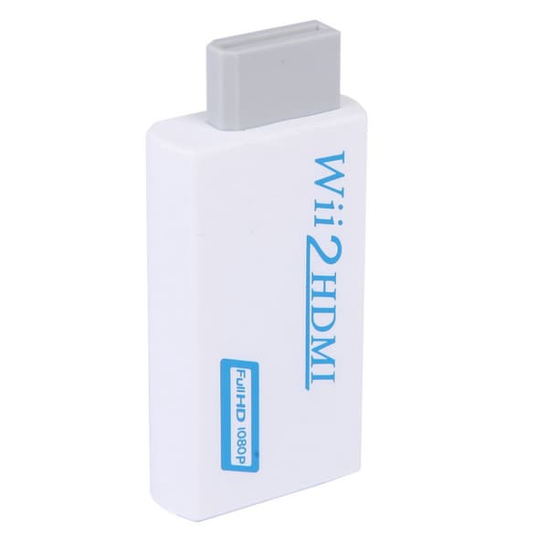 Wii til HDMI-adapter, 1080p full HD Nintendo hvit