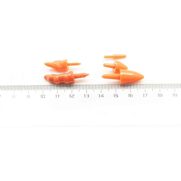 160 st plast långa säkerhetsnäsor miniatyr orange harts morotsnäsa