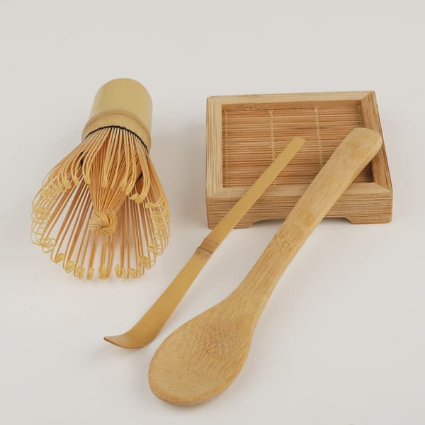 Japansk handgjord mini matcha-visp i bambu (gul) 1 st