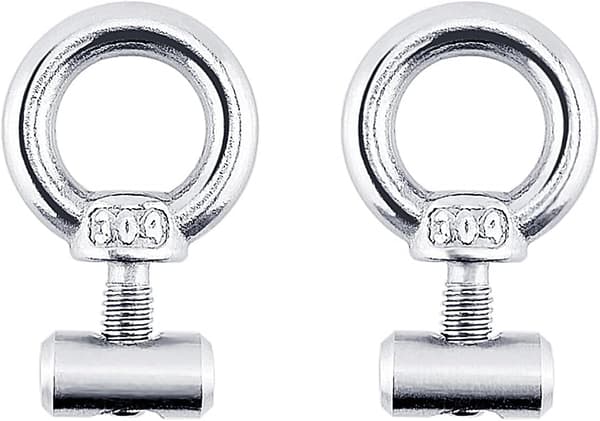 2 x M4 6mm Markiseskinnestoppere Rustfrit Stål til Autocamper Camping Flerbrug