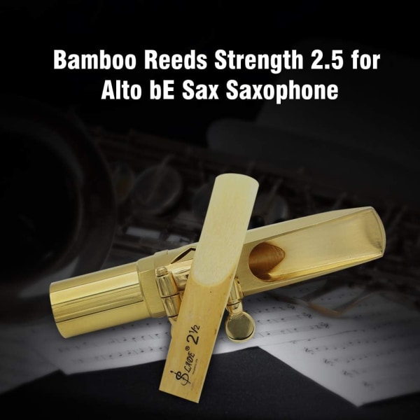 10 x Sax Reeds 2.5 högt ljud med genomskinlig förvaringslåda för spelinstrument Musiktillbehör (stil 2)