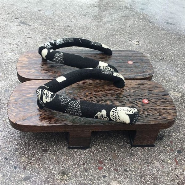 Scenprestanda för män Geta japanska trätofflor Träskor Flip Flops Sandaler Skor（40 fot stil 3） color 1 38-40