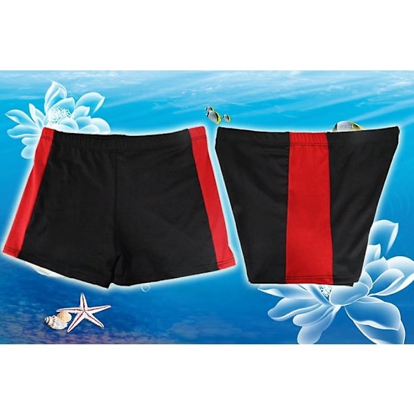 Badbyxor för vuxna män, färgmatchande, för varma källor, semester vid havet, strandshorts (röda) Red