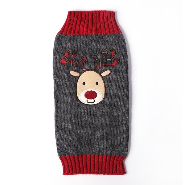 Hund Jul Älg Stickad Tröja Husdjur Vinter Varma Kläder (M) 1 Styck m