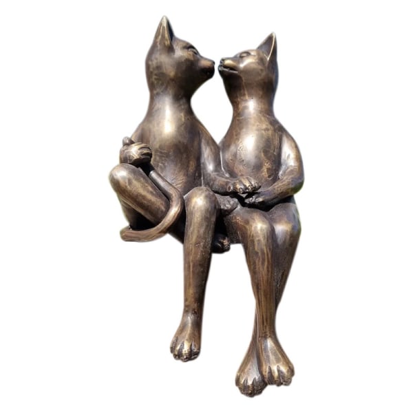 Söta par katter dejta kyssar staty Europeiska moderna enkla hantverk hem harts ornament Julklapp