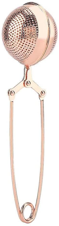 Rostfritt stål tesil, bärbar infuser mesh teboll (roséguld)