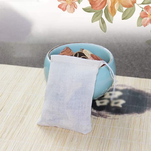 20 stk 8*10 cm muslin snørepose bomull suppepose gasseparator