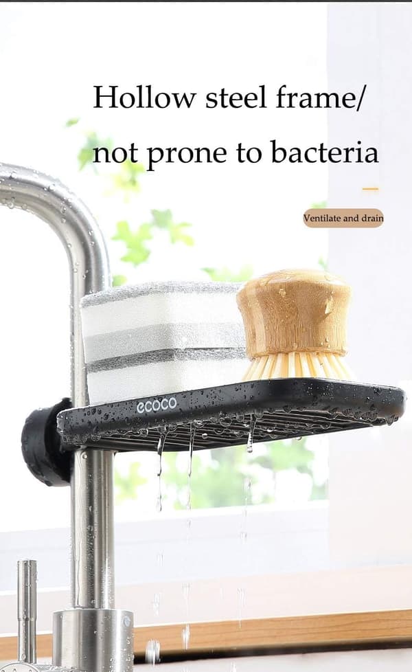 Brusehylde Rustfrit Stål Justerbar Brusehylde Shampooholder (Grå - Kort) Grey l
