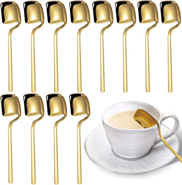 12 stk. kaffeskeer, 5,6 tommer 18/8 rustfrit stål espressoske