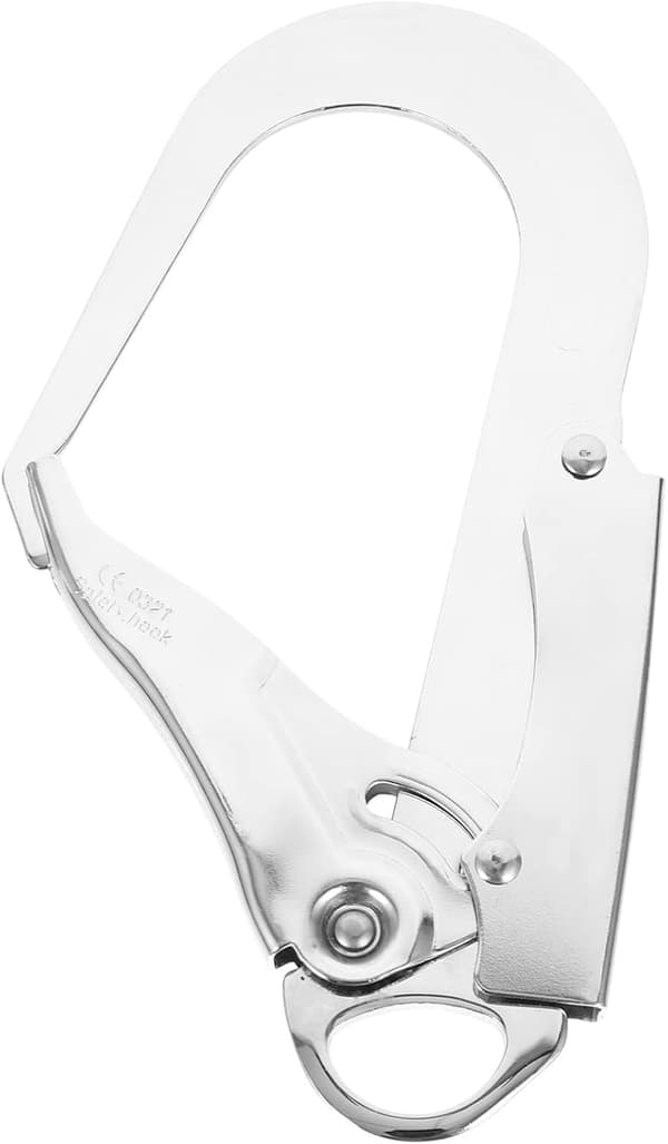 Dubbel lås Armeringsjärn Snap Hook Säkerhetsfallskydd Lanyard Hook Multifunktionella Karabiner