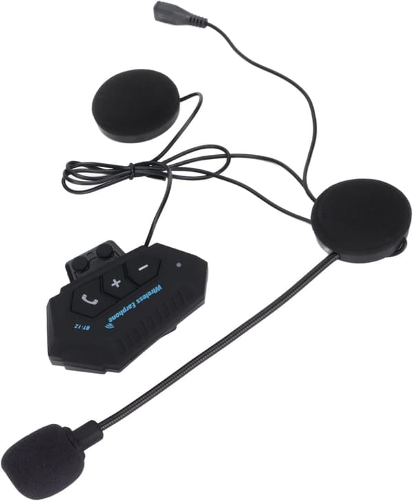 Hjälm handsfree Bluetooth intercom headset BT 5.0 med mikrofon, automatiskt svar