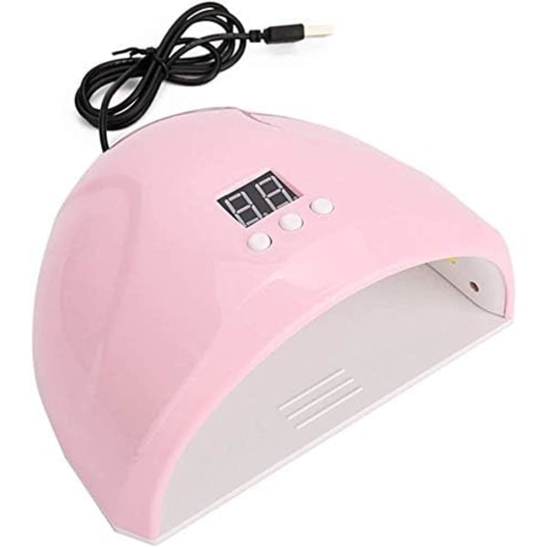 Mini 36W UV-ljus nagellampa, bärbar 12 LED nagellackshärdningslampa med LED-display, nagelverktyg med 30s/60s/90s timerinställningar