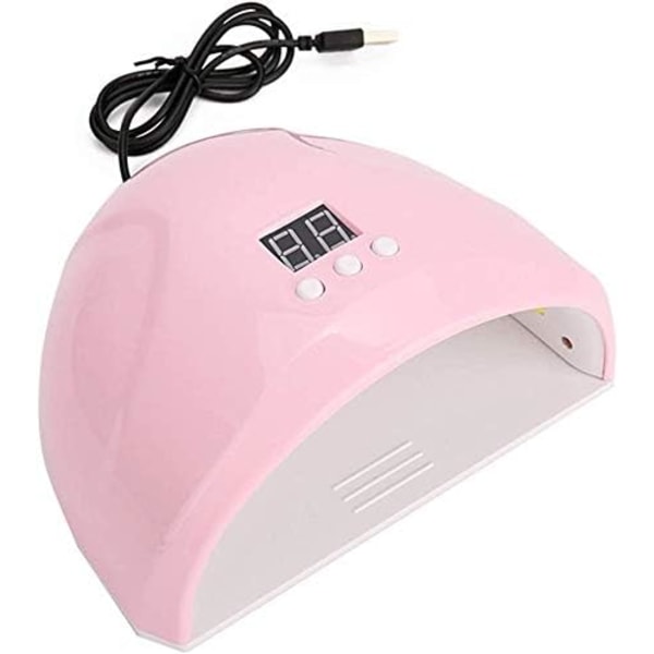 Mini 36W UV-ljus nagellampa, bärbar 12 LED nagellackshärdningslampa med LED-skärm, nagelverktyg med 30-/60-/90-tals timerinställningar