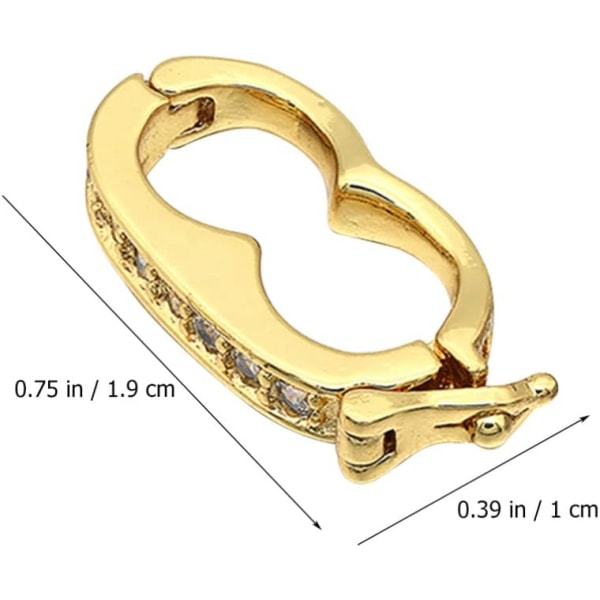 2 delar halsband Kedjelås Pärlförstoringslås med lås Armbandslås