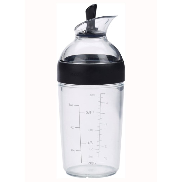 Salladsdressingsskakare, 240 ml Good Grips Dressing Mixer Shaker, för köket (svart) black