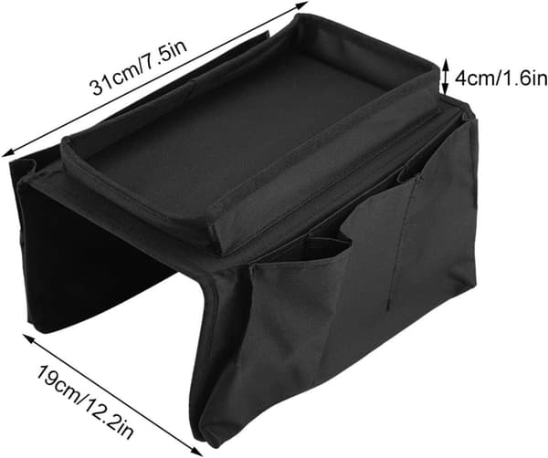 Sofastol Armlene Organizer, Sklisikker Armlene Organizer (Svart)
