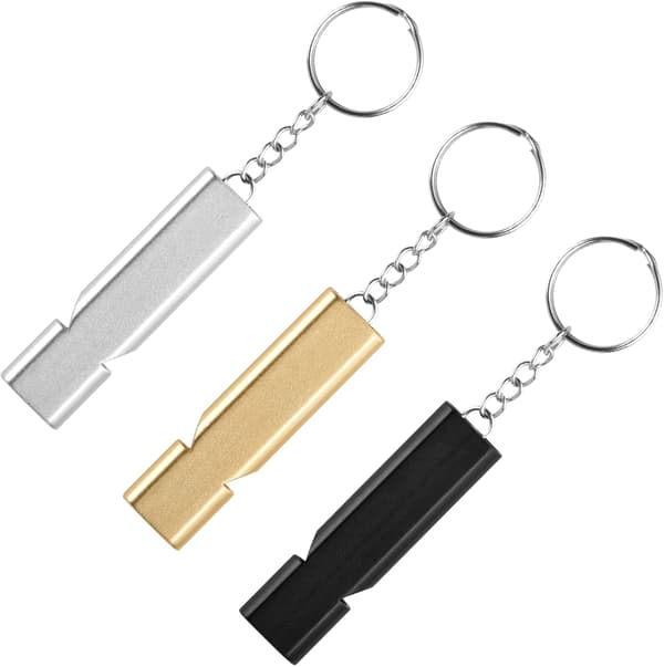 3-pack aluminiumlegering utomhus överlevnad visselpipa dubbelrör högfrekvent visselpipa