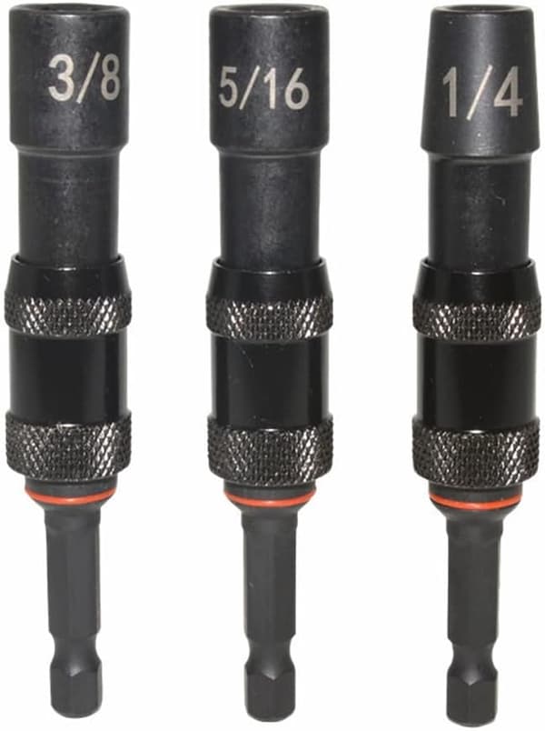 3 stk magnetisk svingbar muttertrekker sett sekskantet skaft skifte muttertrekker borbitsdriver pipe sett muttertrekker