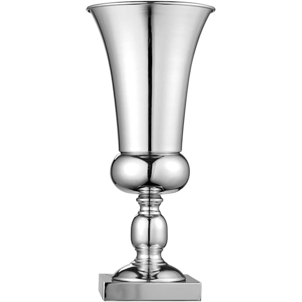 Metall Trumpet Vas Bröllopscenterpieces Stor Blomvas Stativ Rekvisita Dekoration (Silver) Silver