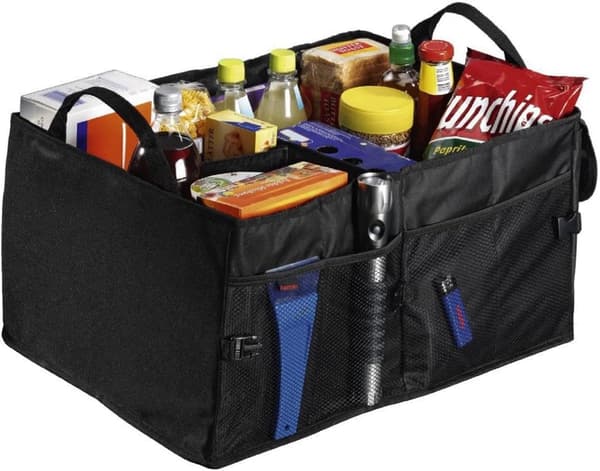 Bagasjeromsorganisator, sammenleggbar, handlepose, bilhandlekurv, bagasjeromsboks, sammenleggbar boks, organisator
