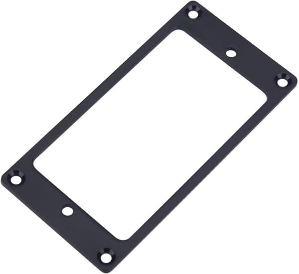 2 st pickup metall pickup ringar, platta humbucker monteringsring för elgitarr (svart) Black