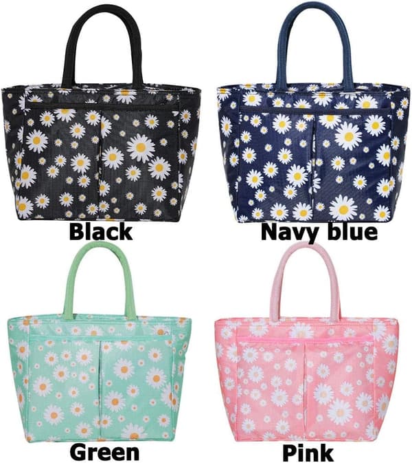 Bærbar Daisy Matpose Kjølebagger Matkjølebagger Oxford Piknikbag blue
