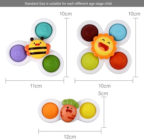 Babylegetøj til 3 måneder+ Sødt vindmølle sugelegetøj til højstol ranglelegetøj (stil 1) color 2