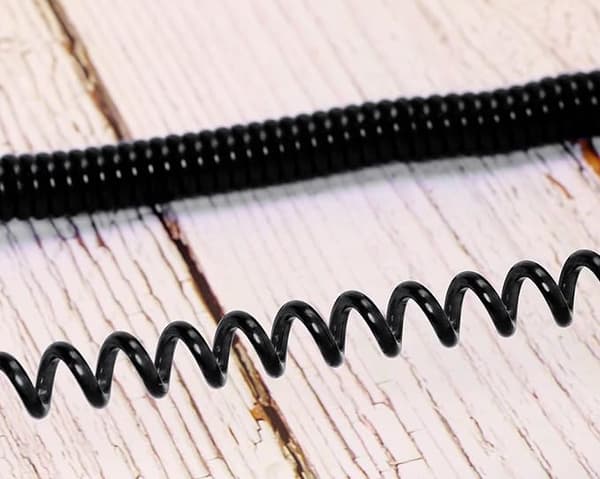 6 st Spiral Retractable Spring Coil Nyckelring Stöldskydd Anti-lost Stretch Cord(Svart)