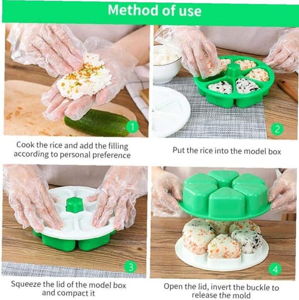 Sushi Maker Onigiri Form Silikone Ris Sushi Maker til Sushi Restauranter, Hjem, Kontor, Camping