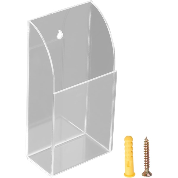 Akryl väggmonterad fjärrkontrollhållare, Transparent Media Organizer Väggmonterad förvaring