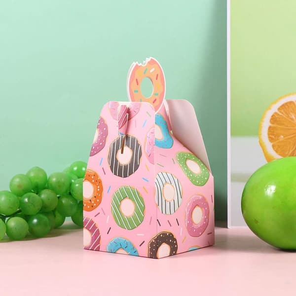 50 stk. papir cupcake-æsker individuelle bryllupskageæsker til gæster (lyserød doughnut)