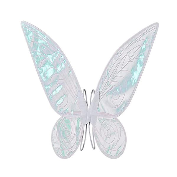 Fairy Genie Vingar Kostym Småbarn Klänning Fjäril Forma Med Elastisk Snöre För Flickor（B)