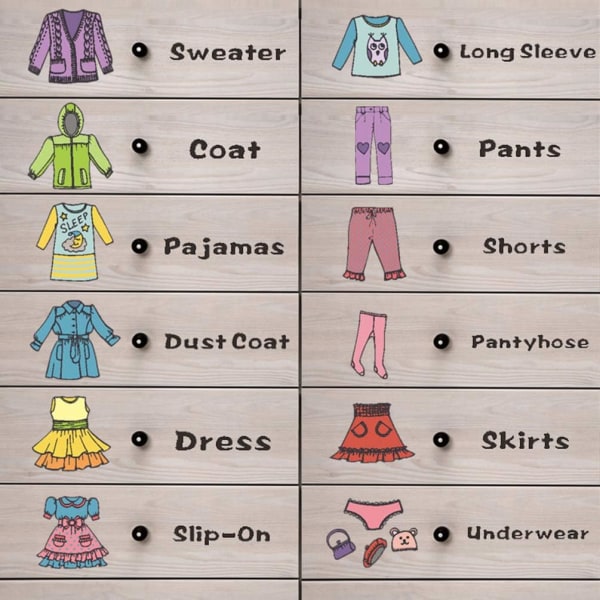1 ark dekaler för flickkläder, avtagbara klistermärken för klänningar (1) color 1