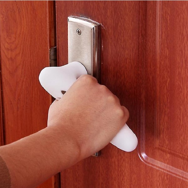 Dörrhandskar i silikon mot kollision för barn Förtjockade dörrhandskar (Vita)