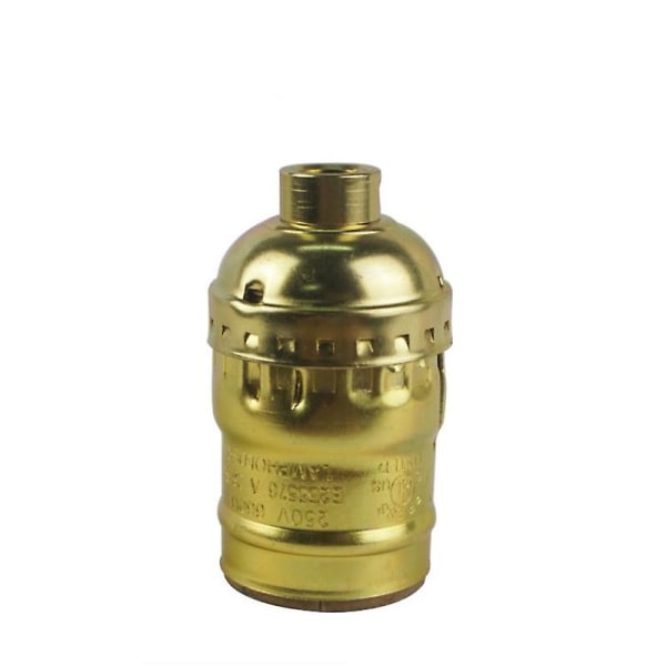 Vintage ljushållare, ljushållare sockelbelysningsskruv utan strömbrytare och tråd (guld) Gold