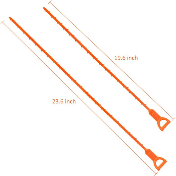 3-pack 64 cm avloppsslang för avloppsrengöring