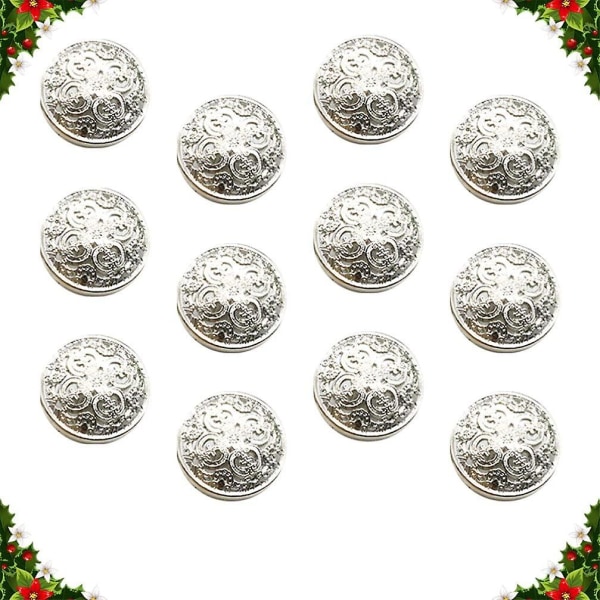 30 st jackknappar skjorta kostymbyxor knappar runda sy knappar för DIY hantverk 18 mm (silver) silver 28L=18.0MM