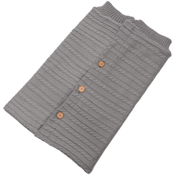Utomhus baby barnvagn knapp sovsäck (ljusgrå) 1 st light gray