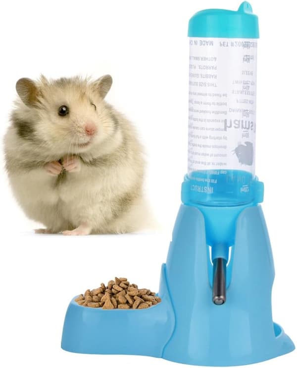 125 ml 3-i-1 Hamster Automatisk Roll-On Drikkedunk Kæledyrsfoderbeholder Base (blå) blue 125ml