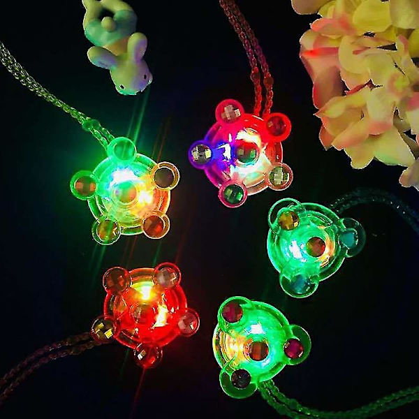 LED-ljusleksak, festgåva, vippströmbrytare, gyrobandsarmband, födelsedagspresent - 12 stycken
