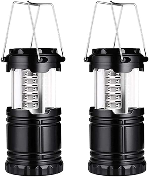 2 stk campinglanterne, sammenleggbar lysstyrkejusterbar LED-campinglampe for strømbrudd, camping