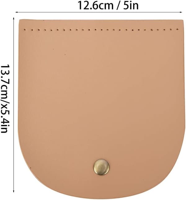 Læder DIY Sy Tilbehør, Taske Flip Cover Split Læder Magnetisk Spænde (Kød Pink) Flesh Pink