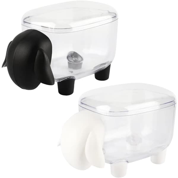 2-delt oppbevaringsboks for bomullspads, oppbevaringsboks for bomullspinner