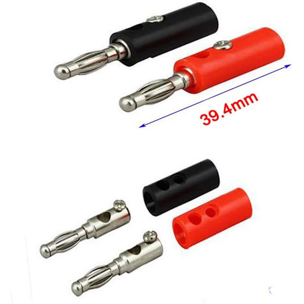 30 st 4 mm banankontakter 4 mm banankontakt tappningsklämsats för högtalarstolpe
