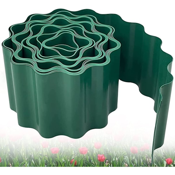 Plastkant för trädgård, 9m x 10cm Flexibel gräskantstaket, blomsterrabatter och gör-det-själv-landskapsarkitektur utomhus 10cm*9m