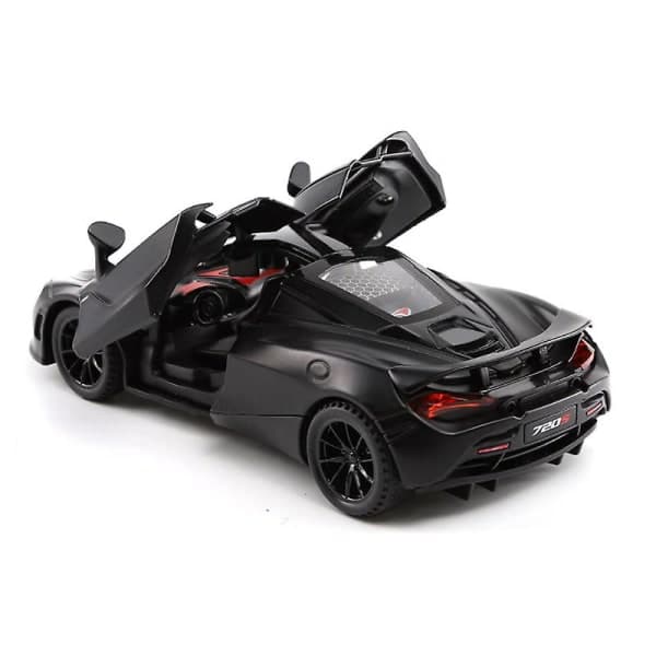 Barnleksaker legering simuleringsmodell leksak 1/32 McLaren 720s ljud och ljus pull-back sportbil