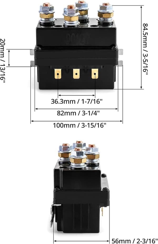Magnetrelé, 12V 500A Vinsjrelé Magnetisk Erstatningskontaktor
