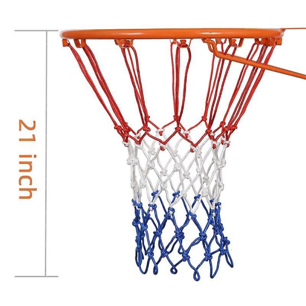 2 Professionella Heavy Duty Basketnät Ersättning - Passar Standard Inomhus eller Utomhus 12 Loopar Fälgar12 Loopar color 1