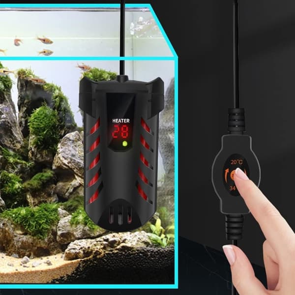 Akvarievarmer, 200W Akvariumvarmer med Ekstern Digital Temperaturregulator LED Temp Display